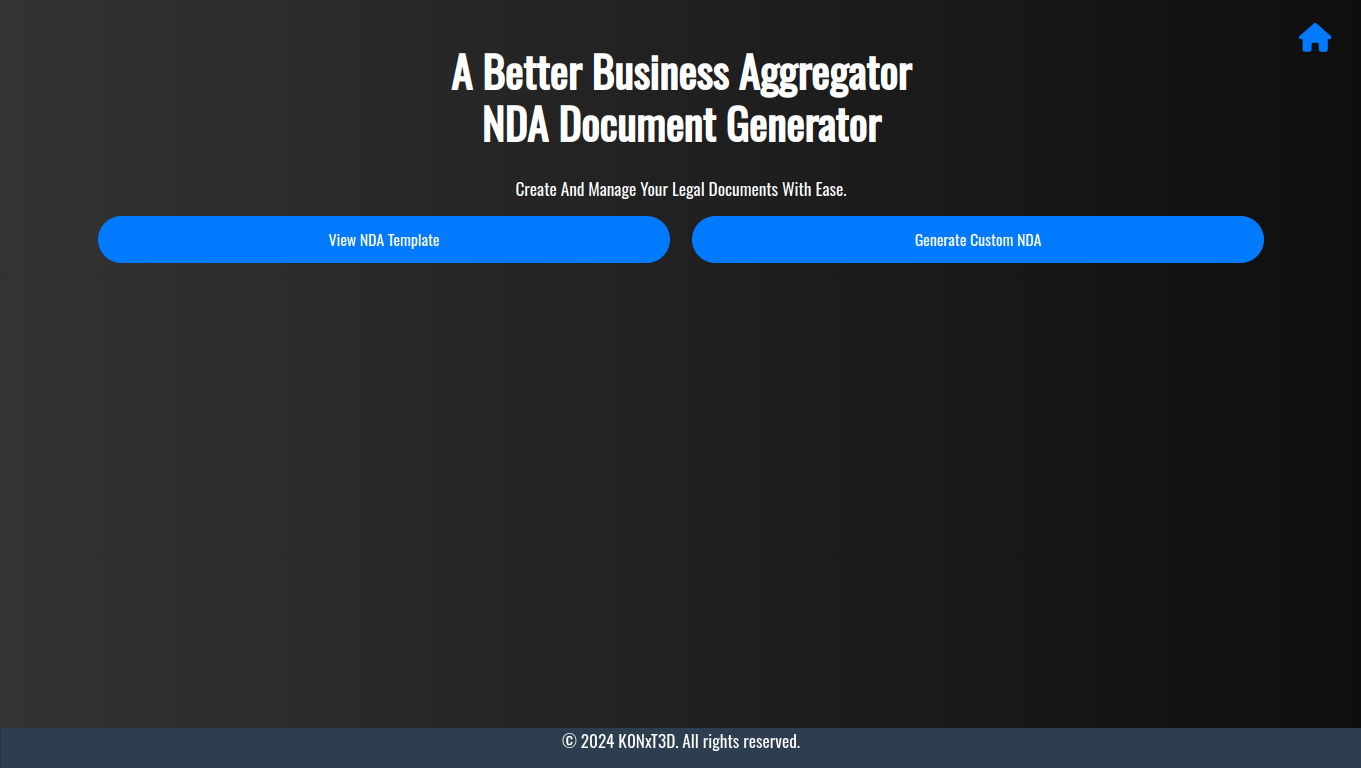 A Better Business Aggregator - Non Disclosure Agreement