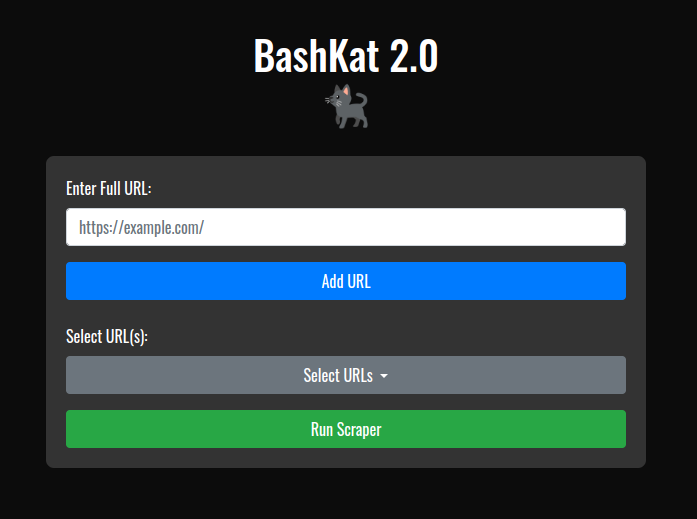 BashKat 2.0 Web Scraper Software